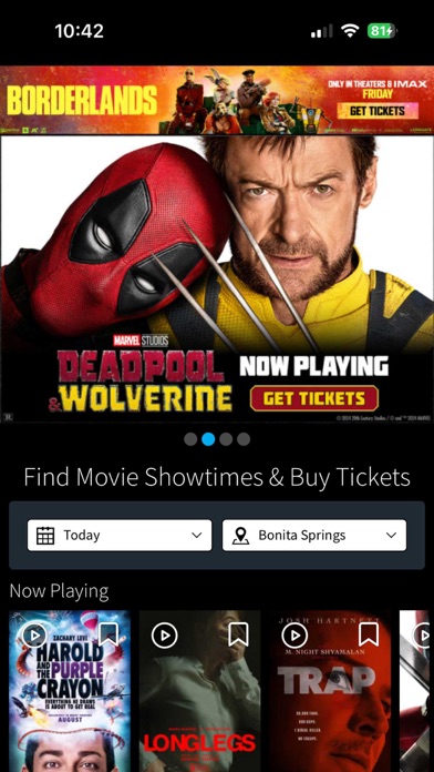 Movies Now! watchlist screenshot