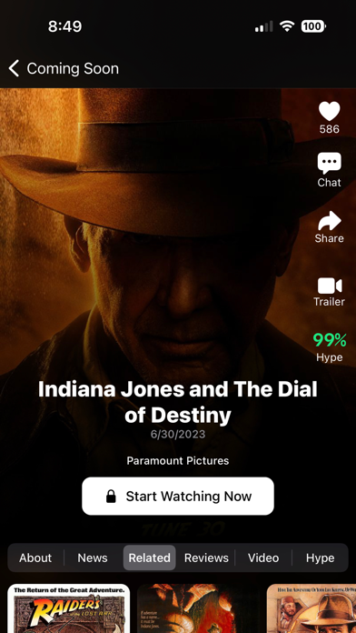 Movies Now! movie detail screenshot