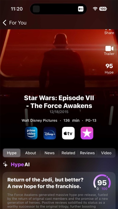 Movies Now! release tracking screenshot